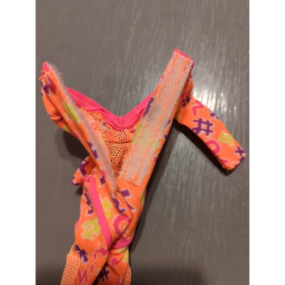 Barbie Workin Out Teresa Bodysuit Leotard Orange Mesh #17318 Mattel 1996 - Picture 3 of 5